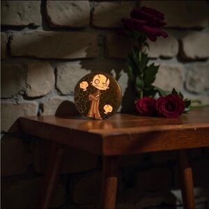 Authentic RARE Illustrator Carlos Villagra 2000s Pin Y2K Goth Emo Punk Vamp